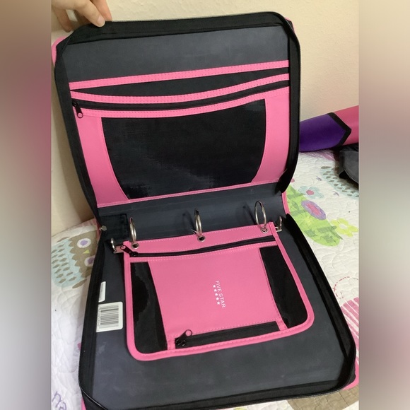 Vtg 90s Five Star Red 2" Ring Zipper Pen Pencil Pocket Binder Trapper Keeper EUC - Picture 3 of 5